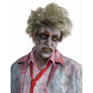 Adult Grave Zombie Wig Green Grey Short Cut Costume Accessory 