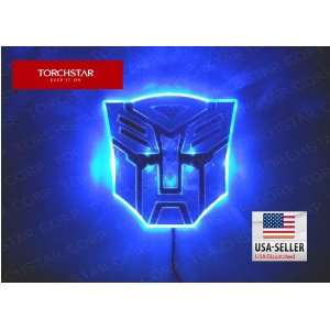  Edge Glowing LED Transformers AUTOBOTS Car Emblem BLUE 
