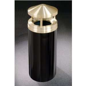 Glaro Canopy Top Satin Brass Cover Waste Receptacle, 12 Gal, 12 inch 