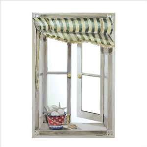  Window with Green Canopy Wall Frame