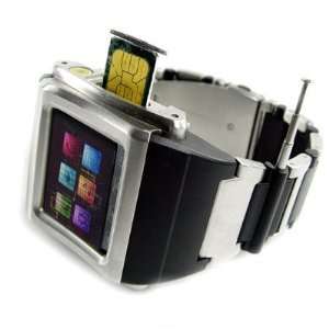  K111 Silver Mobile Cell Watch Phone. Stainless Steel Bo 