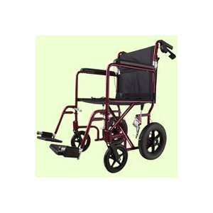   Aluminum Transport Wheelchair, Red, Each