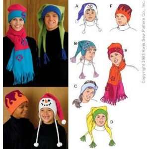  Kwik Sew Adults & Childrens Whimsical Fleece Hats 