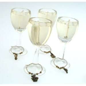  4 Mini White Wine glasses CANDLES & CHARMS glass home 