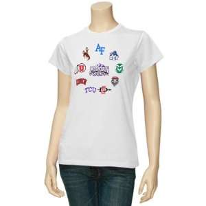  Mountain West Ladies White Conference T shirt Sports 